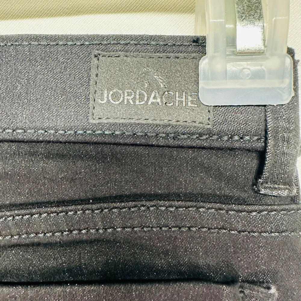 Jordache Black Straight Leg Pull‎ On Skinny Jeans Jeggings Girls Large (10-12)